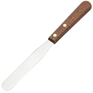 Ensemble de spatules dentaires en acier inoxydable avec manche en bois, lames plates et arrondies, outils de mélange pour laboratoire dentaire - Product Image 3