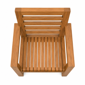 Fauteuil de jardin extérieur en teck massif au design scandinave moderne - Durable, écologique, imperméable - Product Image 4