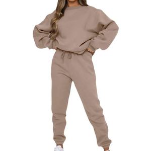 Vêtements actifs Costume de survêtement pour femmes personnalisé Ensemble de jogging Marque privée Survêtement de piste vierge Survêtement de fitness Ensemble de gym - Product Image 1