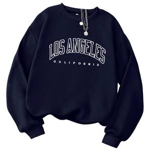 Sudadera con Cuello Redondo Personalizada de Fábrica OEM, Chaqueta Estampada de Primavera/Otoño, Camiseta Casual de Manga Larga y Corte Holgado - Product Image 4