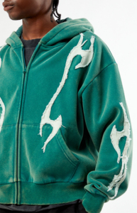 Men's Oversized <b>Zip</b> <b>Hoodie</b> Custom Printed Embroidered Eco-Friendly Sun Faded <b>Pocket</b> Sweatshirt Cotton Woven Casual Christmas - Product Image 4