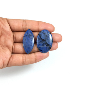 Radha Arts Cabochon en Dumortierite Bleue Naturelle, Pierre Semi-Précieuse en Vrac 25-35mm, pour la Fabrication de Bijoux en Argent et Laiton, Propriétés Curatives - Product Image 5