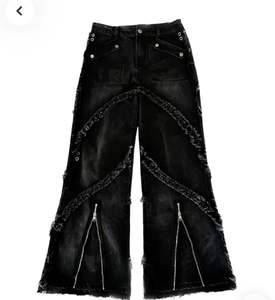 Pantalones de Cuero Multibolsillos Midnight Armor, Pantalones Tácticos de Cuero Noir Dominion, Pantalones de Cuero Negros Vanguard con Cierre - Product Image 3