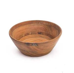 Bol de service en bois incassable et écologique, fait main, design classique pour collations et desserts - Accessoires de cuisine à domicile, prix de gros - Product Image 5