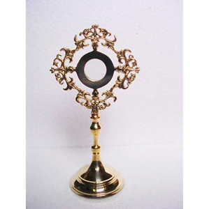 Monstranza de Latón de Colección, Monstranza Religiosa de Latón Vintage para la Adoración Eucarística y Decoración de Regalos Cristianos - Product Image 1