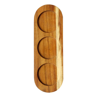 Akazienholz-Paddel Serviertablett mit Griff Teller Bier Verkostung Glashalter Wein Serviertablett Käse Brot Kuchen Nachtisch Platte