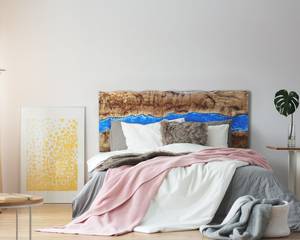 Meubles de chambre à coucher modernes et luxueux sur le thème de l'amour, tête de lit en bois et résine époxy faite à la main - Product Image 4