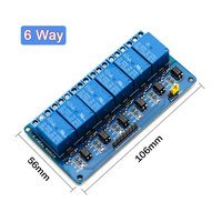 Module de relais 5V 6 canaux avec isolation optocoupleur pour MCU PLC, carte de relais 6 voies haute puissance, module de contrôle d'automatisation industrielle