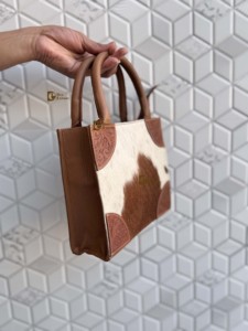 <b>Unique</b> Designer Cowhide Leather Shoulder Bag Hand Tooled Real Leather Gypsy Boho Vintage Handmade Handbag - Product Image 2