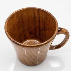 Mug en teck fait main, style rustique balinais, tasse à café écologique, vaisselle artisanale, mug à boire en bois poli fait main, style viking - Product Image 5