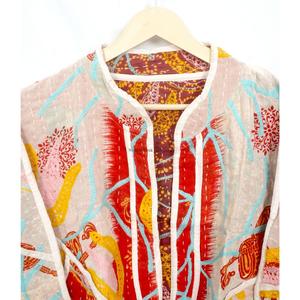 Exclusive Collection One-of-a-kind Patchwork Vintage Kantha <b>Jacket</b> Designer Boho <b>Hippie</b> Women <b>Jacket</b> Kantha women wear <b>jacket</b> - Product Image 2