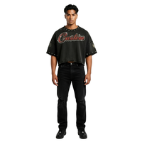 T-shirt sans manches unisexe surdimensionné en jersey 100% coton, imprimé numérique personnalisé avec strass, tissu doux et respirant, style streetwear