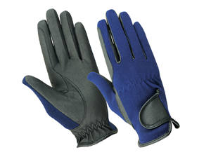 Guante de equitación de calidad premium, cuero sintético Amara, protege contra quemaduras por cuerda, correa de velcro ajustable en la muñeca. - Product Image 4