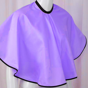 Capa Profesional de Peluquería, Color Morado con Ribete Negro, Poliéster Resistente al Agua, para Barbería, Salón de Belleza, Corte de Cabello, Coloración y Peinado - Product Image 3