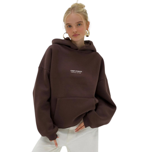 Sweat-shirt à col rond pour femme, couleur unie, coton, fibre de bambou, tricoté, manches longues, décontracté, vêtements d'automne - Product Image 3