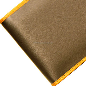 Vente en gros Portefeuille court en cuir véritable marron pour hommes Logo personnalisé Blocage RFID Fermeture ouverte Motif lisse avec doublure en polyester - Product Image 5