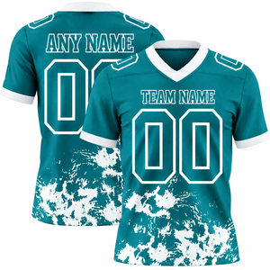เสื้อฟุตบอลอเมริกันสั่งทำพิเศษ ระบายอากาศได้ดี พิมพ์ลายแบบซับลิเมชั่น ชุดยูนิฟอร์มเต็มตัว โลโก้ด้านหน้า แขนสั้น แบบเบสบอล - Product Image 2
