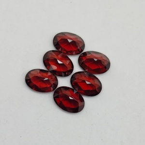 Grenat du Mozambique en gros, pierre naturelle à taille damier, pierre précieuse en vrac, grenat ovale facetté de haute qualité pour la fabrication de bijoux DIY - Product Image 3