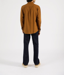 Chemise décontractée sur mesure pour homme, style rétro simple, manches trois-quarts, coupe oversize, design multi-boutons, double boutonnage - Product Image 3
