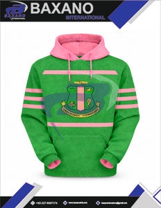 Alfa |   Kapa |   Vestido con Capucha Oversize Sólido Alpha AKA Sorority - Tallas Grandes, Transpirable, Antiarrugas, Estilo Urbano, Otoño - Product Image 4