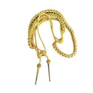 2026 Customized High Quality Tactical Uniform Aiguillette Cords with Metal Tip <b>Accessories</b> Made of Silk Best Selling Aiguillette - Product Image 3