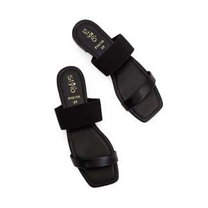 Sandales à talons formelles noires FR8256 Design de pantoufle élégant - Product Image 1