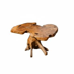 ARTERRA Meubles de salon de luxe, écologiques, motif de grain de bois unique, table basse en teck rustique antique fabriquée à la main - Product Image 2