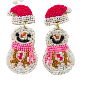 Premium bordado hecho a mano día de Navidad semilla gota pendientes moda alta calidad elegante declaración joyería para niñas - Product Image 4