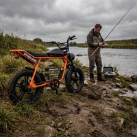 Vélo électrique durable avec pneus larges anti-crevaison, vélo électrique de style rétro pour les trajets de pêche en rivière