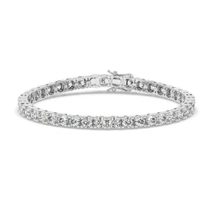 Bracelet tennis en diamants ronds cultivés en laboratoire en or blanc 18 carats 12 ct - Product Image 2