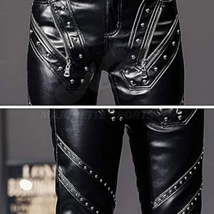Pantalon en cuir véritable sur mesure pour homme, prix de gros, avec logo personnalisé, design unique - Product Image 6