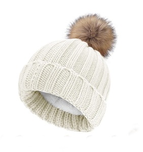 Wholesale Custom Jacquard <b>Bobble</b> <b>Hat</b> Pom Pom Beanie Winter Ski Team Cuffed Pom Pom Beanies With Logo Custom Embroidery Big Bone - Product Image 5