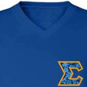 Camiseta Clásica de Manga Corta con Cuello en V para Mujer de la Hermandad Sigma Gamma Rho, con Letras Griegas, Cómoda, Informal y a la Moda, Venta al Por Mayor - Product Image 2