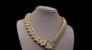 Collar con Colgante de Edificio Personalizado con Nombre, Cadena de Eslabones Cubanos Pesados, Joyería Hip Hop con Moissanita, Plata 925 Bañada en Oro Amarillo - Product Image 5