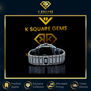 Proveedor Profesional que Vende Relojes de Lujo VVS de Primera Calidad con Movimiento de Cuarzo Automático Analógico y Correa de Diamantes Moissanite - Product Image 5