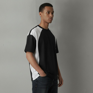 Camiseta Casual de Verano para Hombre, Estilo Urbano, Corte Holgado, Hombros Caídos, Color Personalizado, 100% Algodón, 210 g/m², Peso Pesado, Gran Venta - Product Image 4