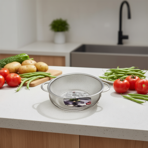 Panier de vidange rond en acier inoxydable de 25,5 cm CESTA MULTIUSOS - Passoire et égouttoir polyvalents - Product Image 2