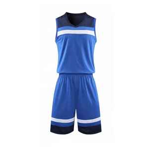 Conjunto de Camiseta de Baloncesto sin Mangas Azul para Hombre, Estampado Degradado, Uniformes de Poliéster que Absorben la Humedad, Pantalones Cortos con Cintura Elástica - Product Image 1