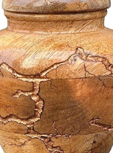 Urna Funeraria Moderna de Madera para Cremación, Recipiente para Cenizas Conmemorativas con Exterior Decorativo y Tapa de Cierre Seguro - Product Image 6