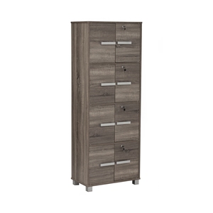 Wood Grain Lockable <b>Filing</b> Cabinet Metal Frame <b>Storage</b> Pedestal Organizer for Office Home - Product Image 1