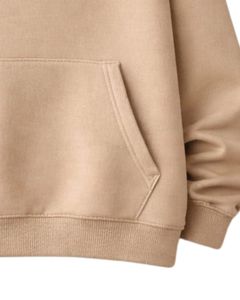 เสื้อฮู้ดดี้สีเบจประดับเพชรเทียม ทรงโอเวอร์ไซส์ ผ้าฟลีซหนานุ่ม มีกระเป๋าจิงโจ้ ผลิตตามสั่งสำหรับผู้ชาย สไตล์สตรีทแวร์ - Product Image 4