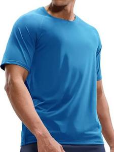 Camiseta Deportiva para Hombre, Tejido Frontal de Punto, para Entrenamiento en Gimnasio, Ajuste Delgado, Algodón Suave, Ligera, Transpirable, Antiarrugas - Product Image 3