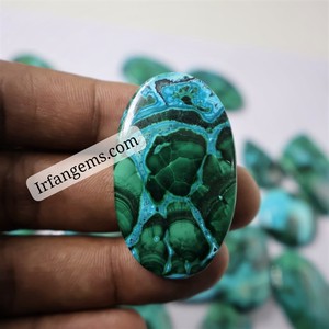 Piedras Preciosas Sueltas de Crisocola y Malaquita 100% Naturales, Cabujón para Joyería, Piedra Mineral en Bruto - Product Image 4