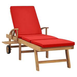 Chaise longue en teck massif 76,8 x 23,4 pouces - Product Image 3