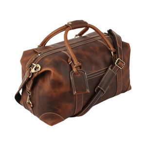 Bolsa de Viaje Unisex de Cuero Genuino con Cierre, Logotipo Personalizado, Color Personalizado, Gran Capacidad, Portátil, Impermeable, para Negocios o Fin de Semana - Product Image 1