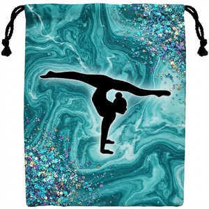 custom <b>Gymnastics</b> Drawstring Grip <b>Bags</b> Waterproof Polyester Classic Gym Storage Pouch Linen 56-78L Capacity for Sports Travel - Product Image 2