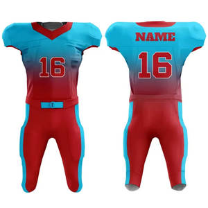 2206 Vente en gros Maillot de football américain personnalisé par sublimation pour jeunes, uniforme d'entraînement universitaire surdimensionné unisexe avec nom d'équipe - Product Image 3