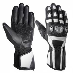 Gants de moto de course haut de gamme avec protection rigide des articulations, gants de moto en cuir pleine main - Product Image 1