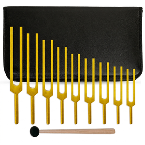 Ensemble de diapasons Solfeggio Chakra (9 pièces) pour la guérison sonore, la méditation et l'équilibre énergétique - Product Image 1