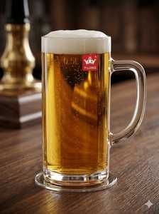 Vaso de Cerveza de Vidrio Transparente Ajustable de Lujo y Ecológico de 700ml y 480ml con Asa de Diseño Musculoso, Venta al por Mayor - Product Image 3
